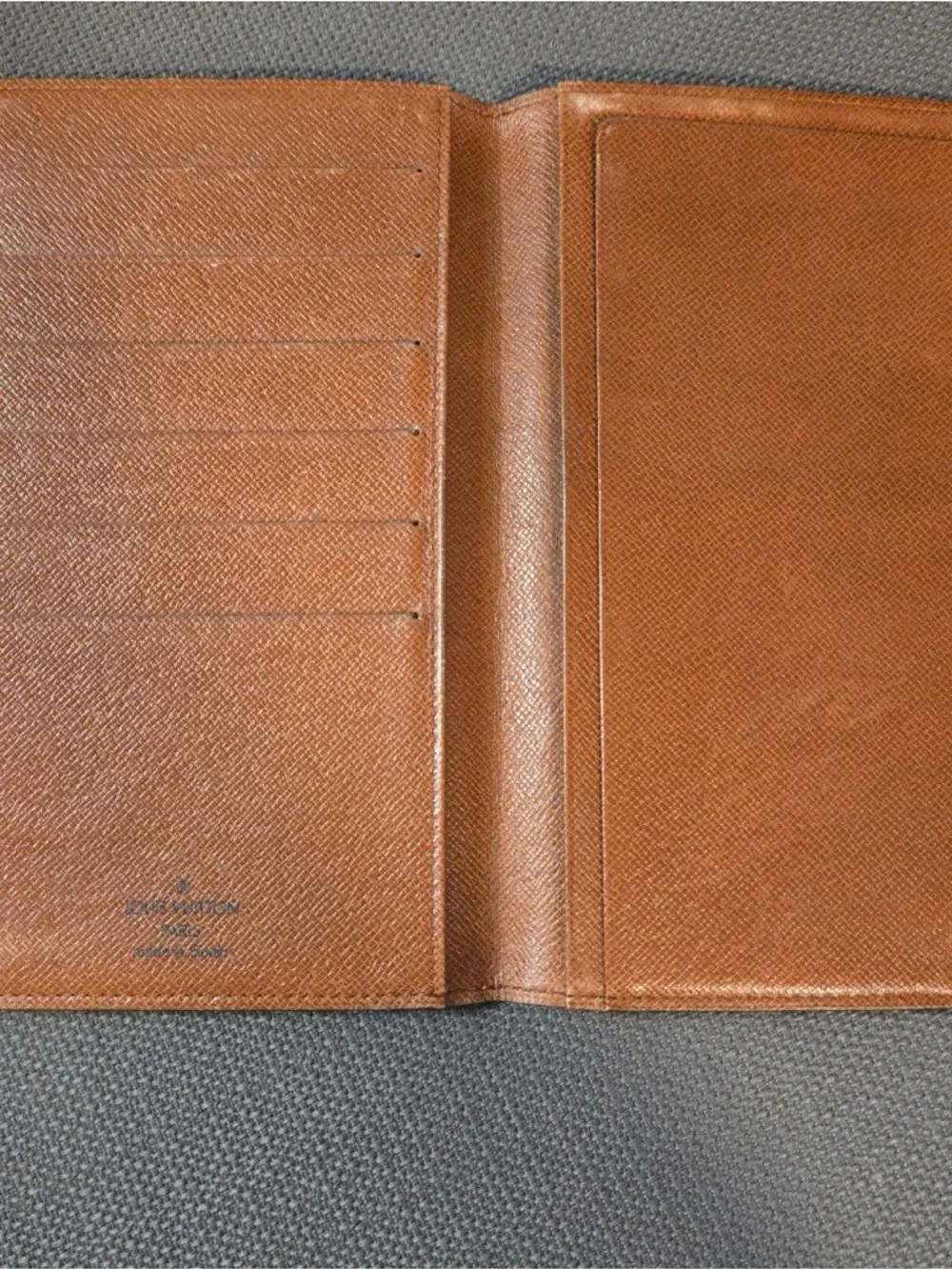 Louis Vuitton Brown & Gold Monogram Card Holder (Portefeuille Wallet Agenda) - Picture 2 of 9